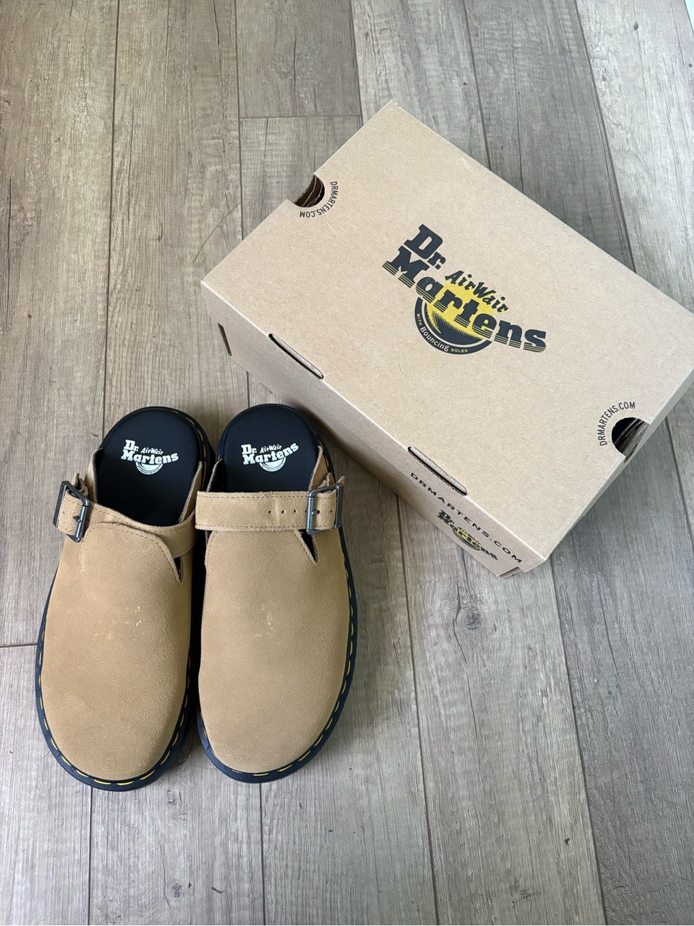 Dr. Martens zebzag suede mules